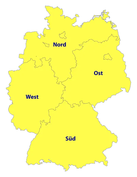 Nord West Süd Ost