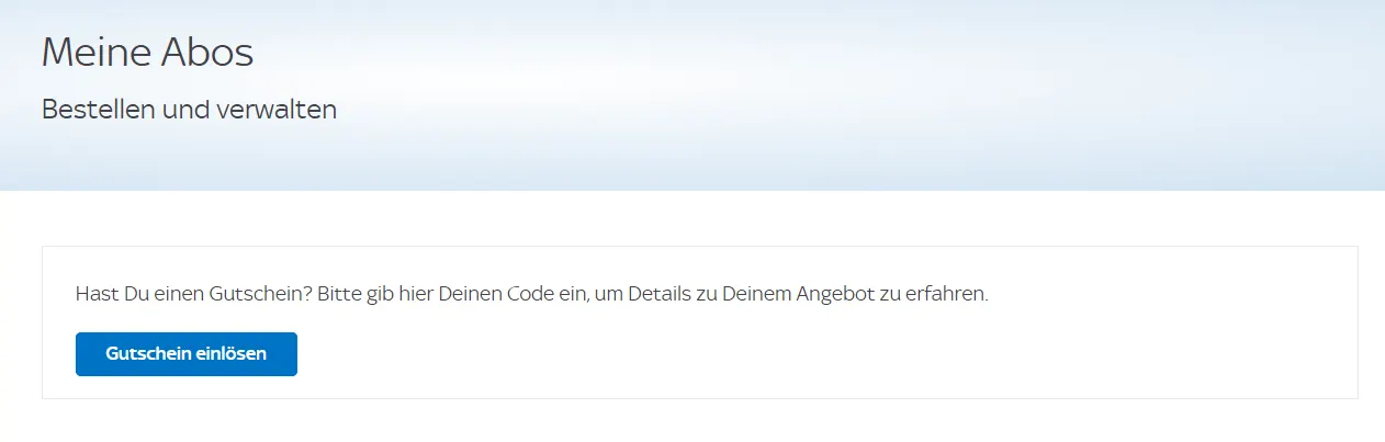 Sky Gutscheincode Einlösen