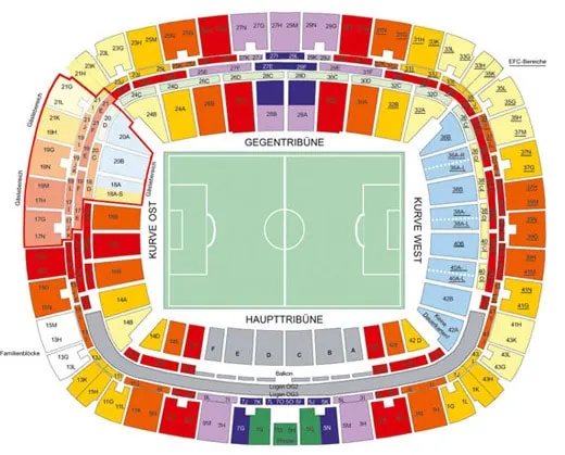 Saalplan Commerzbank Arena Frankfurt